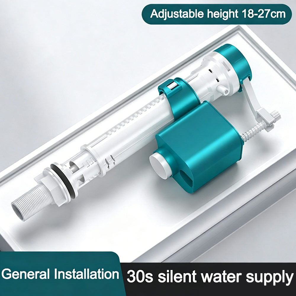 Toilet Fill Valve - วาล์วเติมน้ำโถสุขภัณฑ์แบบปรับได้ วาล์วฟลัชคู่แบบเงียบ วาล์วเปลี่ยนสำหรับระบบฟลัชแบบซิฟอนด้านล่าง วาล์วลูกลอยสำหรับโถสุขภัณฑ์