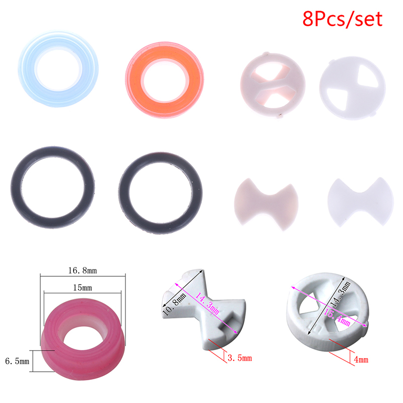 Silicone Tap Washer - 【8 ชิ้น/ชุด แผ่นซิลิโคนเซรามิกสำหรับเปลี่ยนใส่วาล์วขนาด 1/2 นิ้ว】