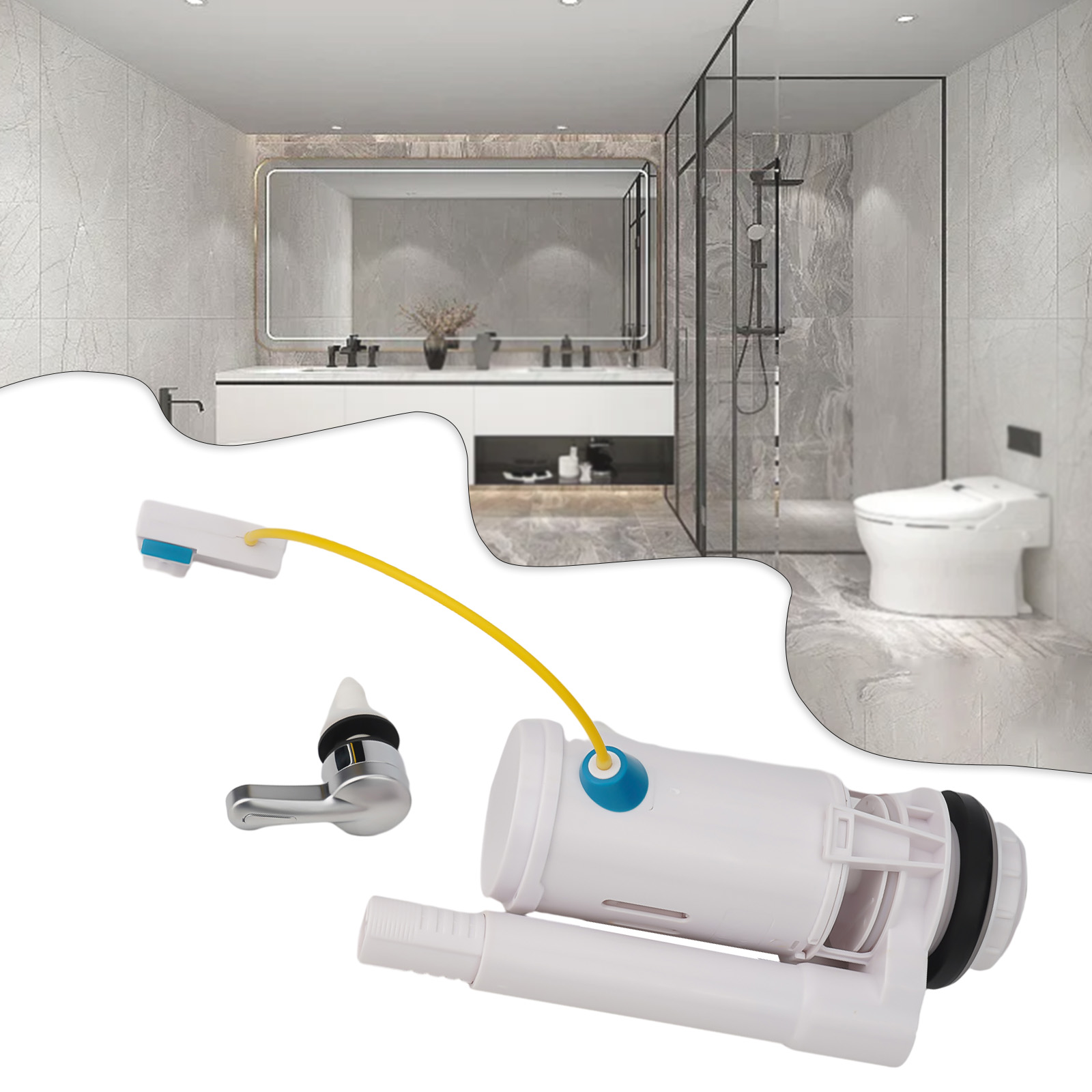 วาล์วควบคุมการระบายน้ำแบบคู่ อ - Toilet Fill Valve บทวิจารณ์และราคา